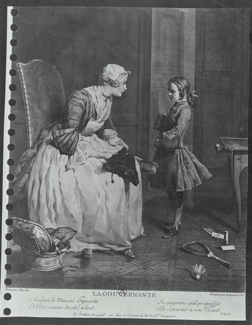 Die Gouvernante, 1739 von Jean Baptiste Simeon Chardin