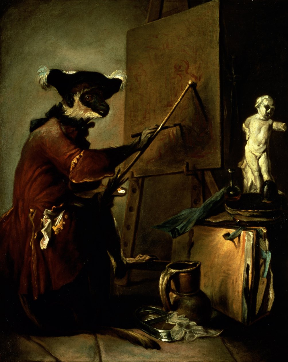 Der Affenmaler, 1740 von Jean Baptiste Simeon Chardin