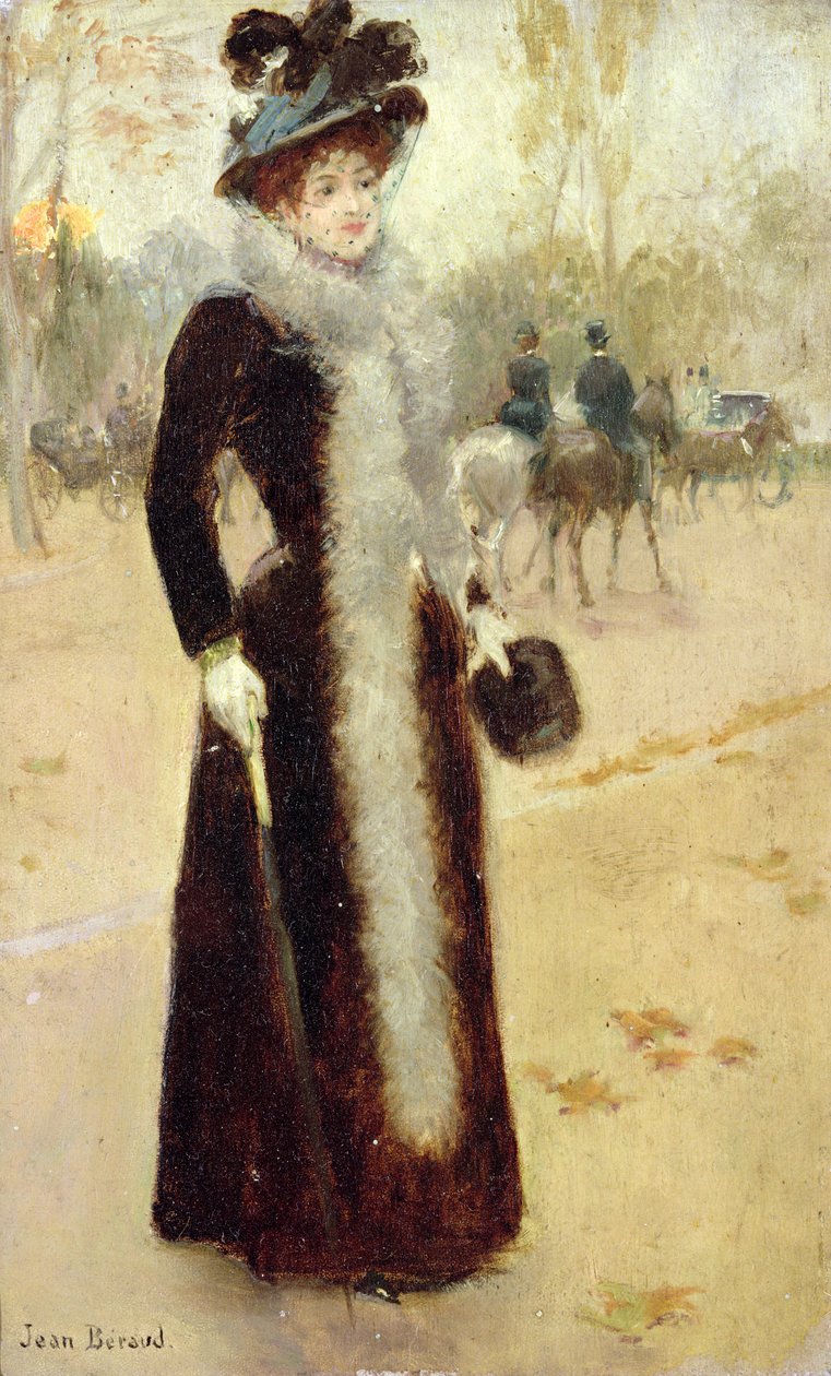 Eine Pariserin im Bois de Boulogne, ca. 1899 von Jean Beraud