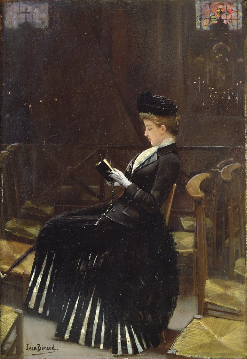 Eine Frau beim Gebet, ca. 1889 von Jean Beraud