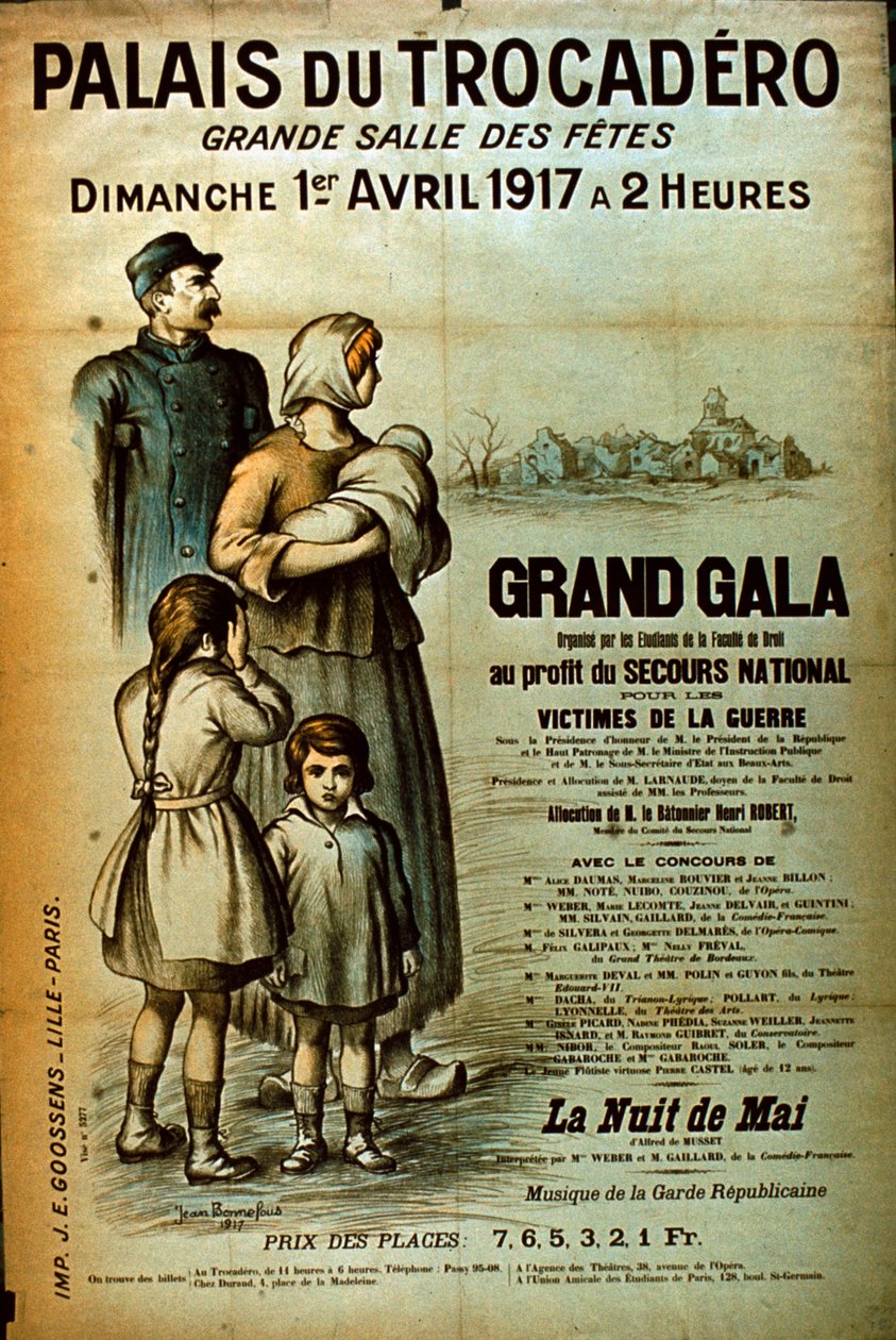Ein Plakat für den Palais du Trocadéro, 1917 von Jean Bonnefous