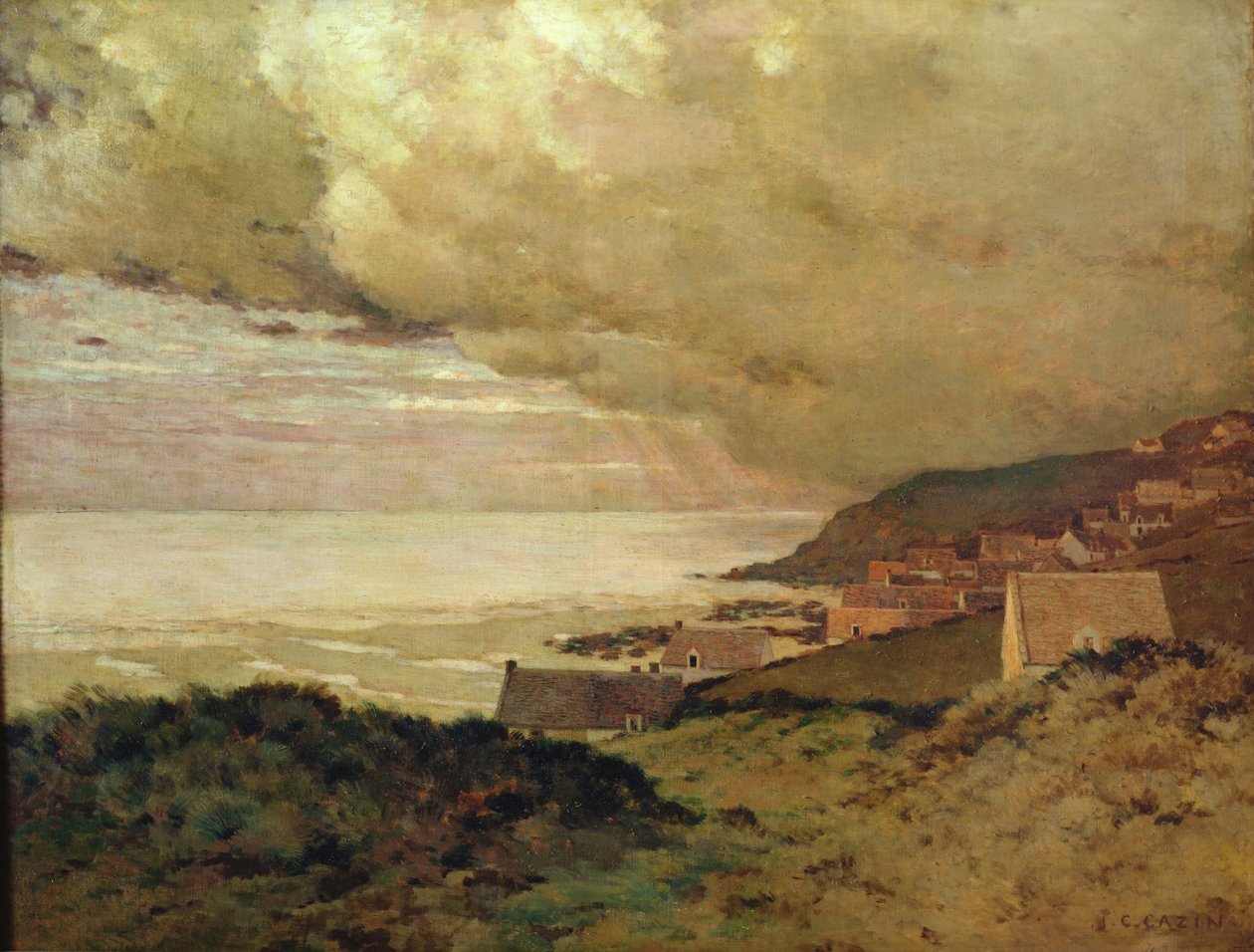 Sturm, Enquihen, Pas-de-Calais, 1876 von Jean Charles Cazin