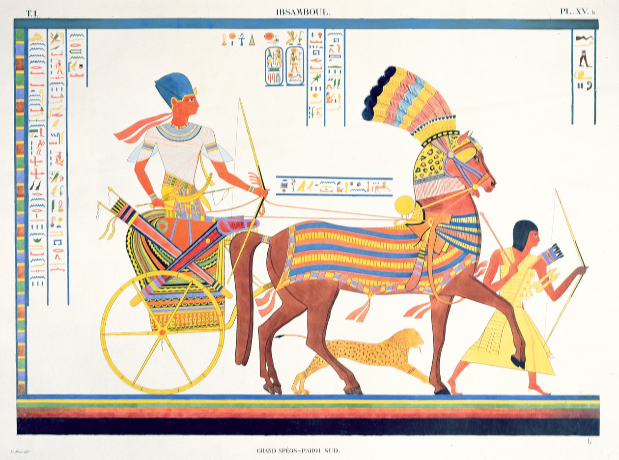 Pharao in einem Streitwagen, 1835-45 von Jean Francois Champollion