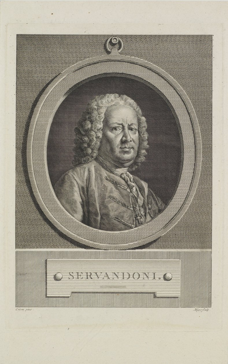 Servandoni, graviert von Simon Charles Miger, ca. 1766 von Jean Francois Colson