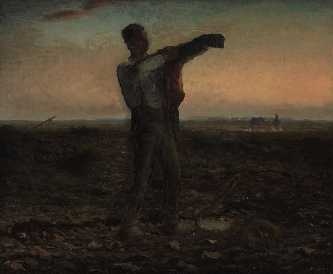 Das Ende des Tages, Abendstimmung von Jean Francois Millet