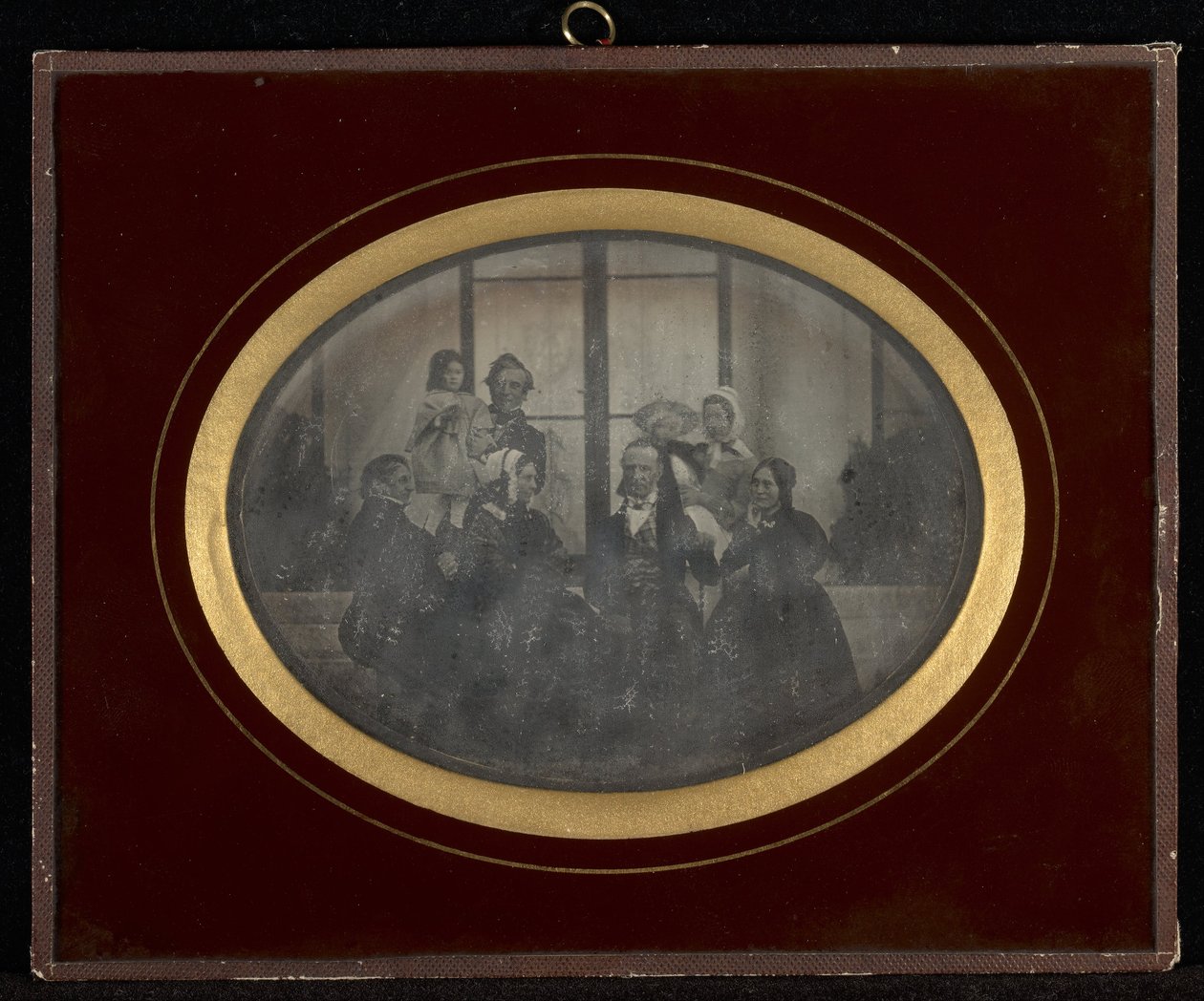 Gruppenporträt von acht Mitgliedern des Eynard-Lullins-Kreises von Jean Gabriel Eynard