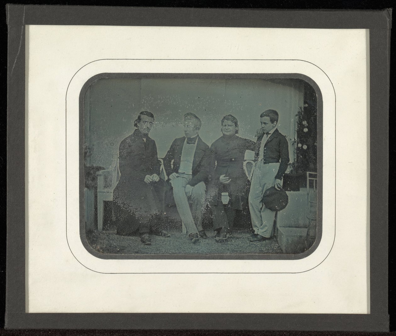 (Gruppenporträt von vier Mitgliedern des Kreises Eynard-Lullin) von Jean Gabriel Eynard