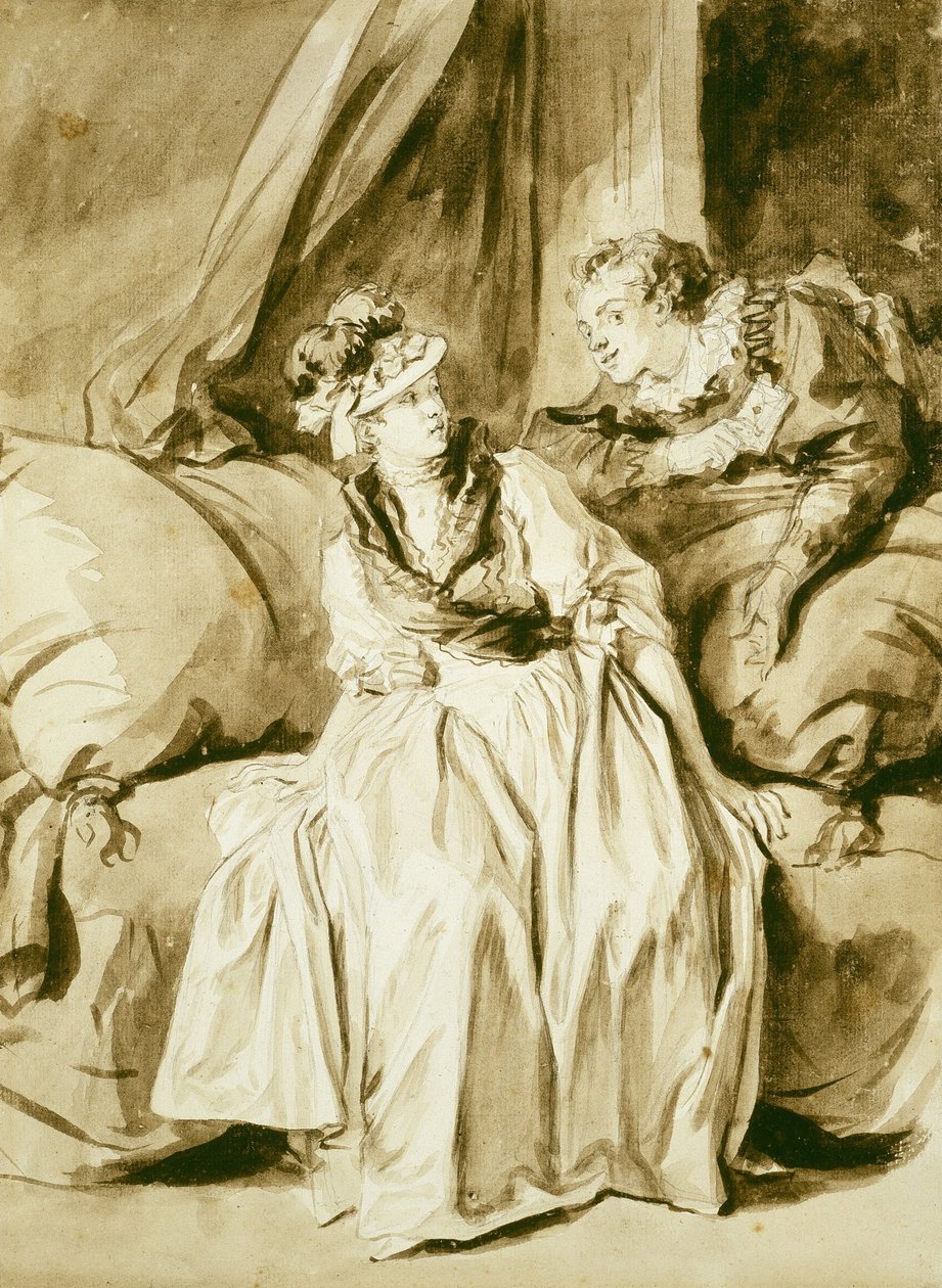 Der Brief oder Das spanische Gespräch von Jean Honore Fragonard