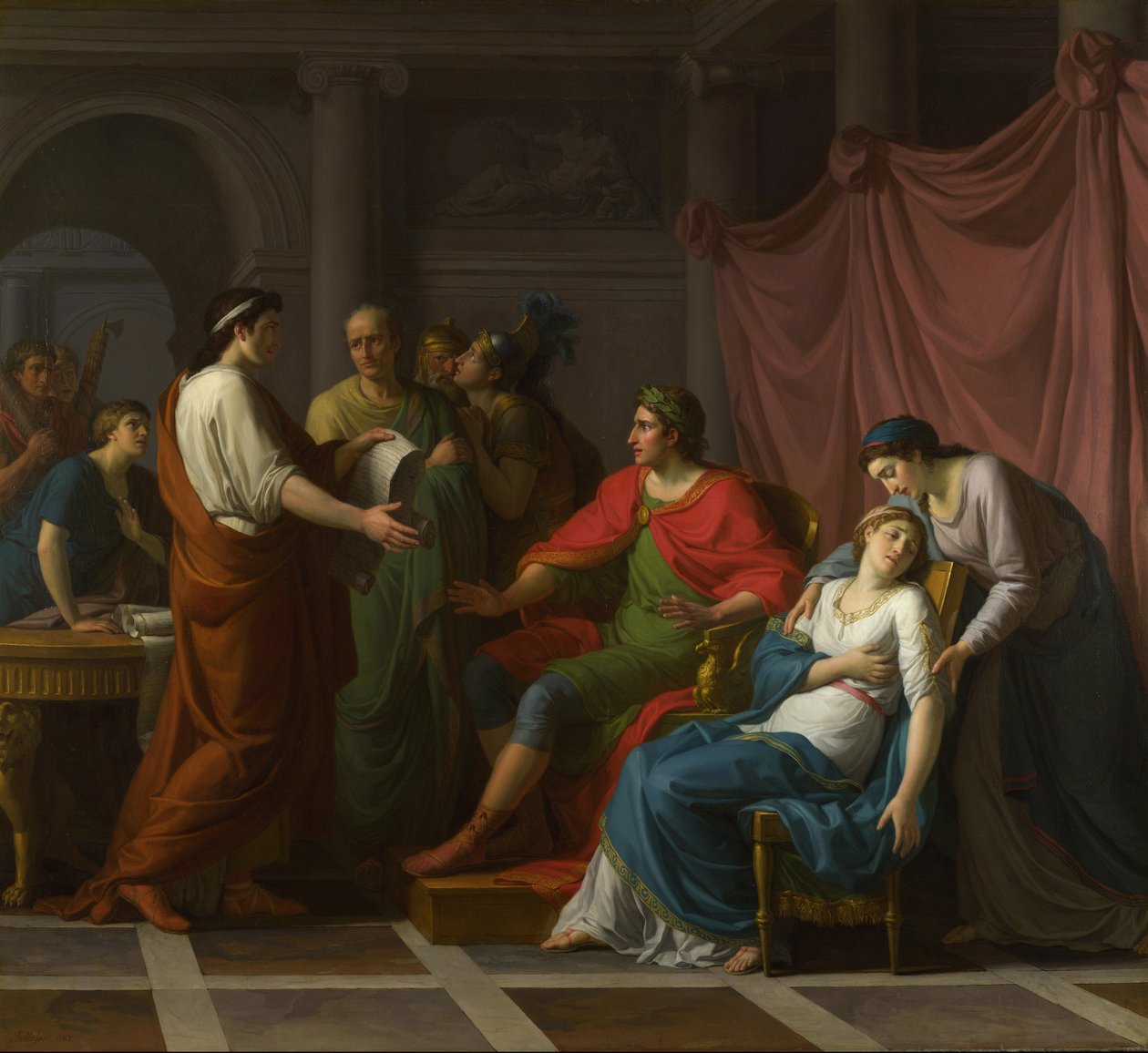 Vergil liest Augustus und Octavia die Aeneis vor von Jean Joseph Taillasson