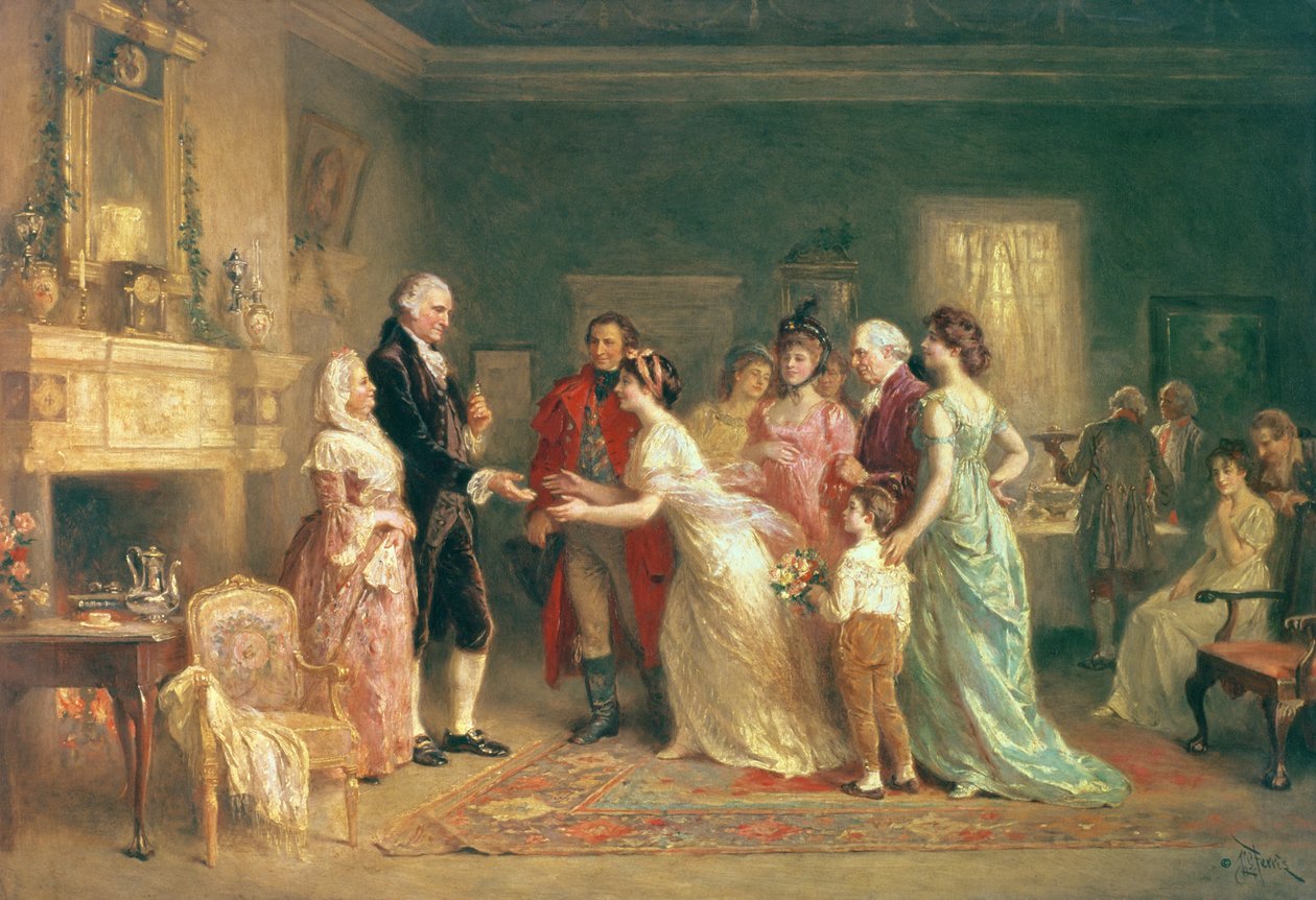 Washingtons Geburtstag, 1798 von Jean Leon Gerome Ferris