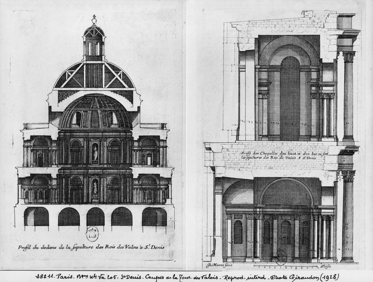Basilika Saint-Denis, der Valois-Turm, ca. 1655 von Jean Marot