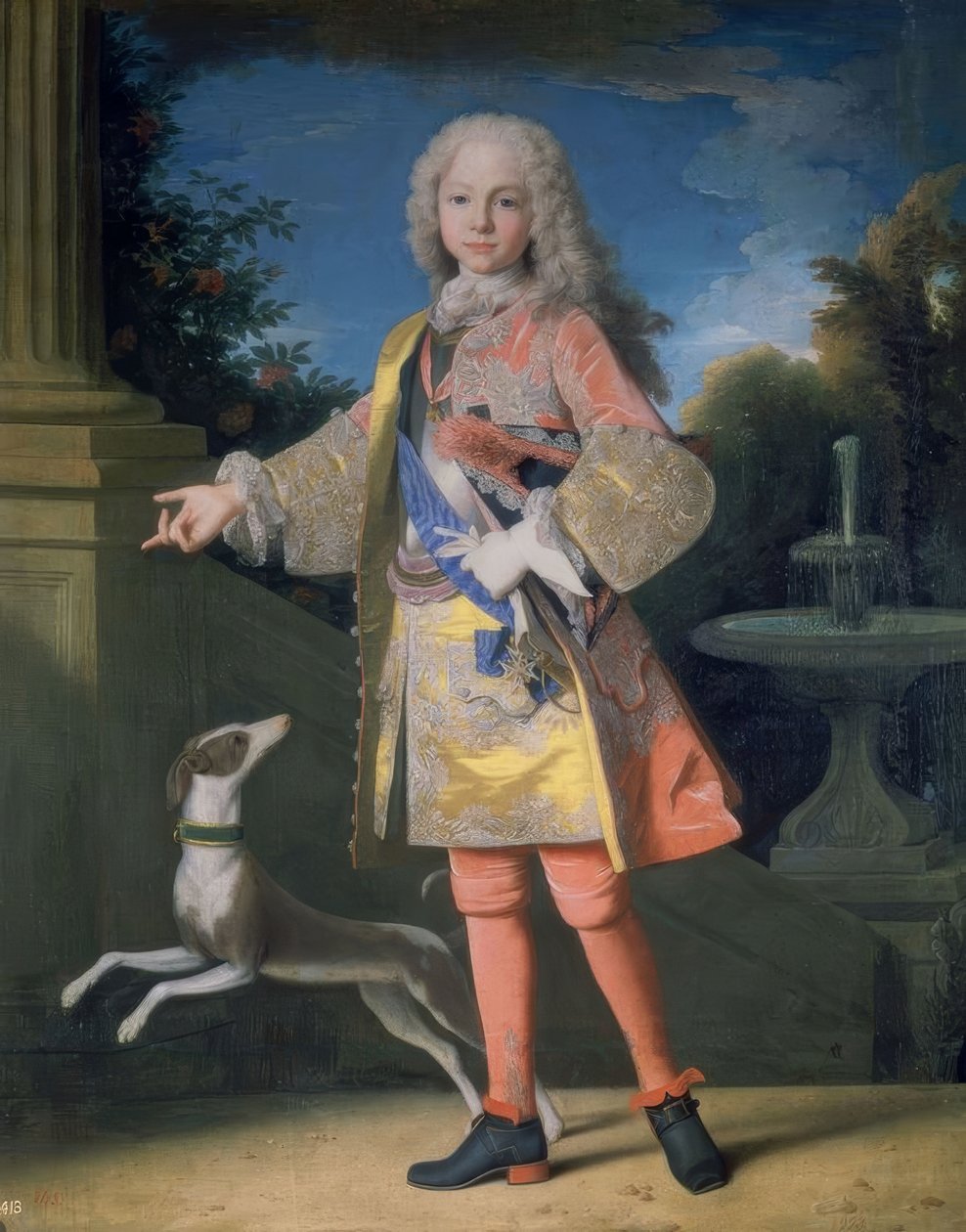 Porträt von Ferdinand von Bourbon, Prinz von Asturien (vor der Restaurierung) von Jean Ranc