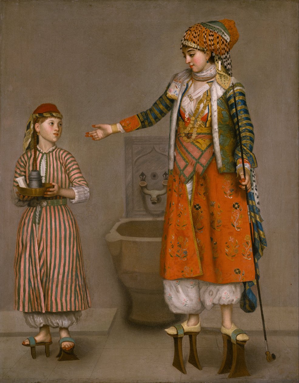 Eine fränkische Frau und ihr Diener von Jean Étienne Liotard