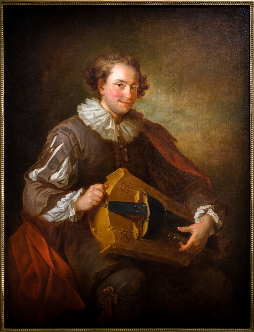 Porträt eines Drehleierspielers von Jean Alexis Grimou