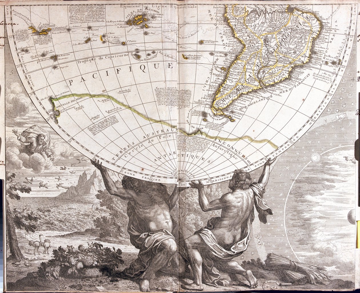 Karte der südlichen Hemisphäre von Jean Baptiste Nolin