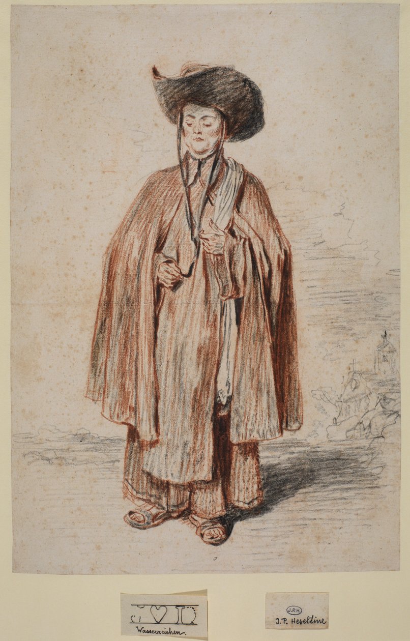Karmelitermönch, stehend von Jean Antoine Watteau