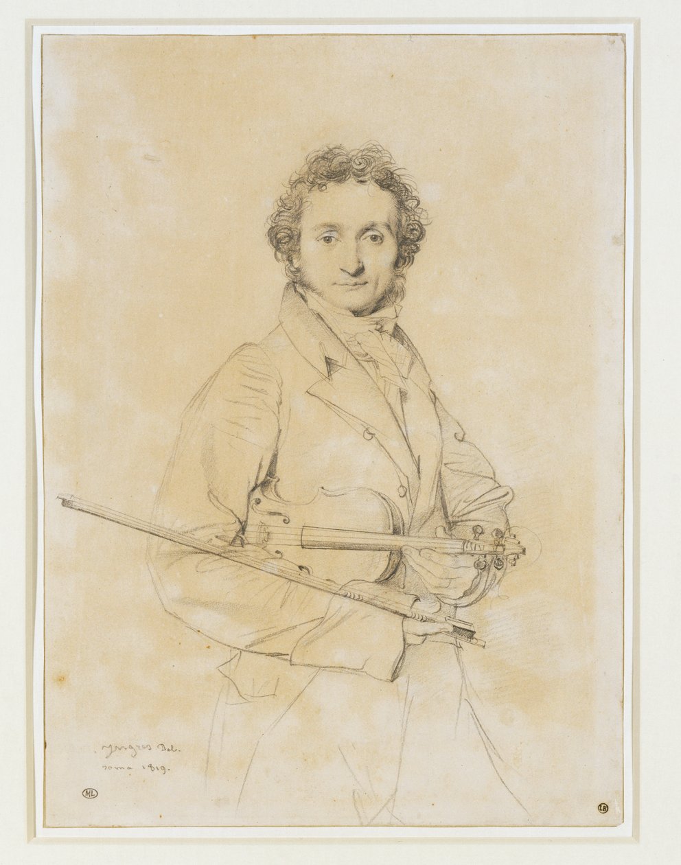 Niccolò Paganini, Violinist, 1819 von Jean Auguste Dominique Ingres