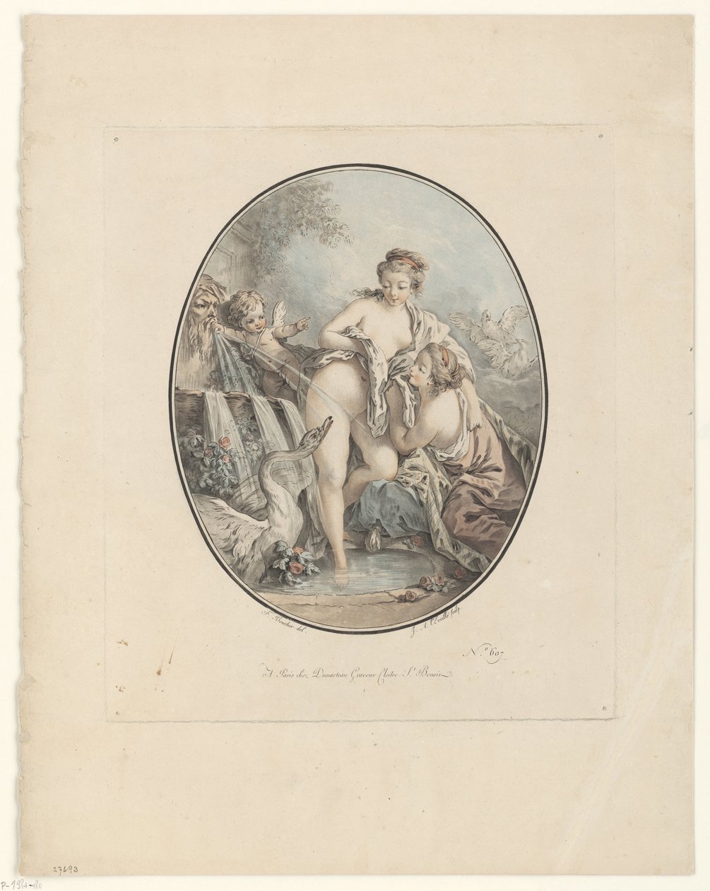 Leda und der Schwan von Jean Augustin Léveillé