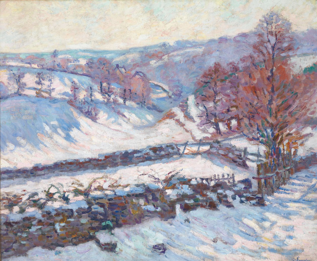 Verschneite Landschaft bei Crozant von Jean Baptiste Armand Guillaumin