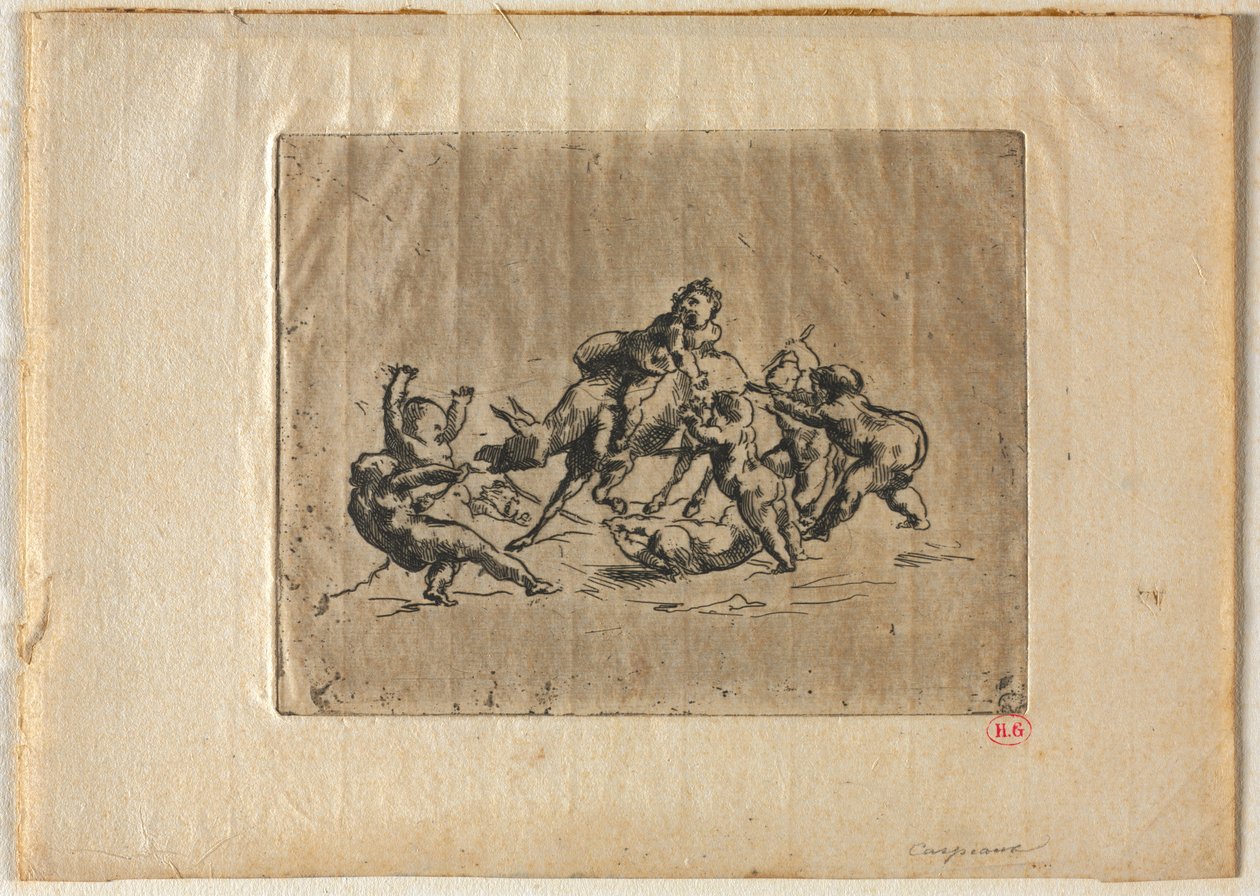 Bacchanal mit Kindern und Esel von Jean Baptiste Carpeaux