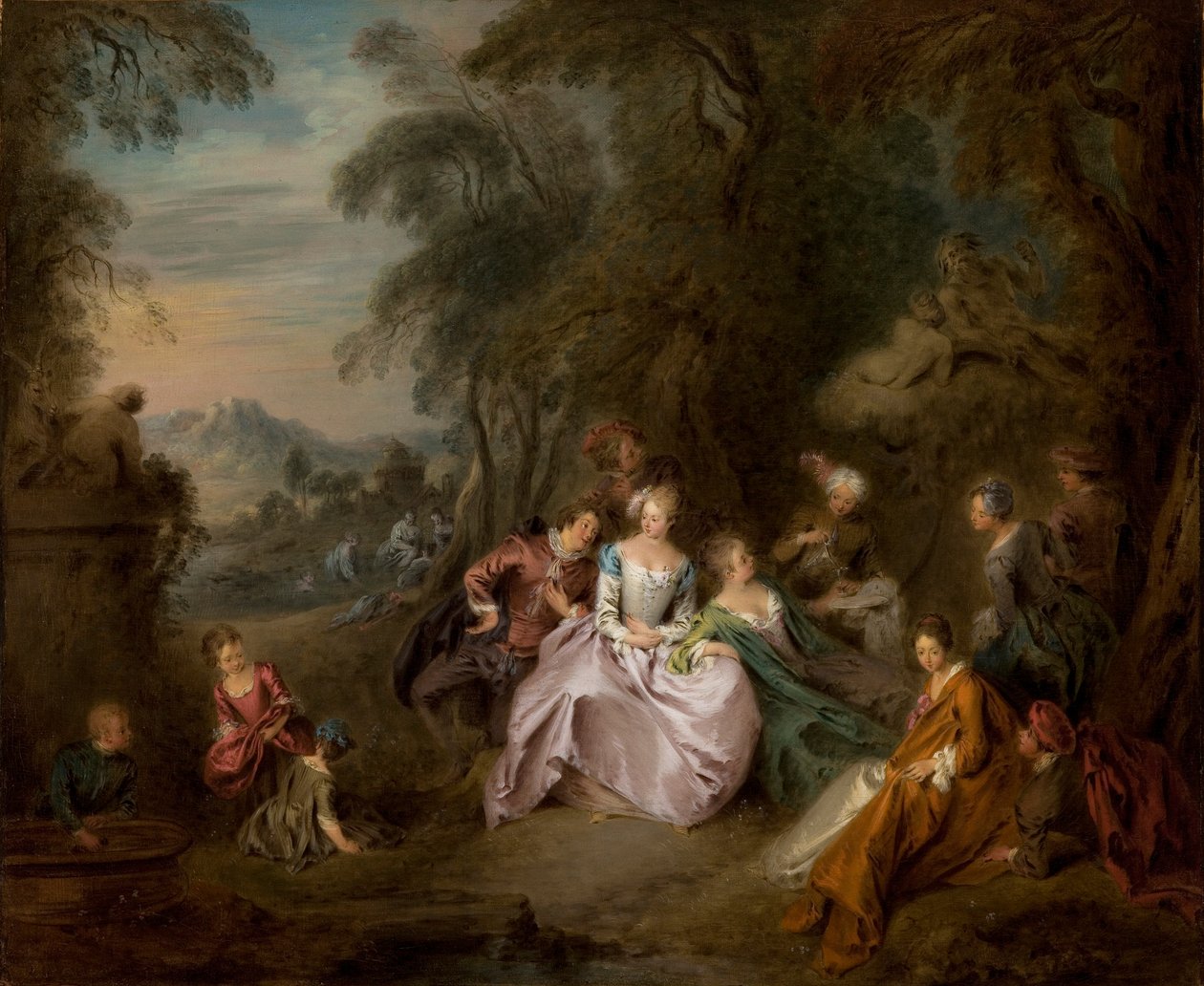 Ruhe in einem Park von Jean Baptiste Joseph Pater