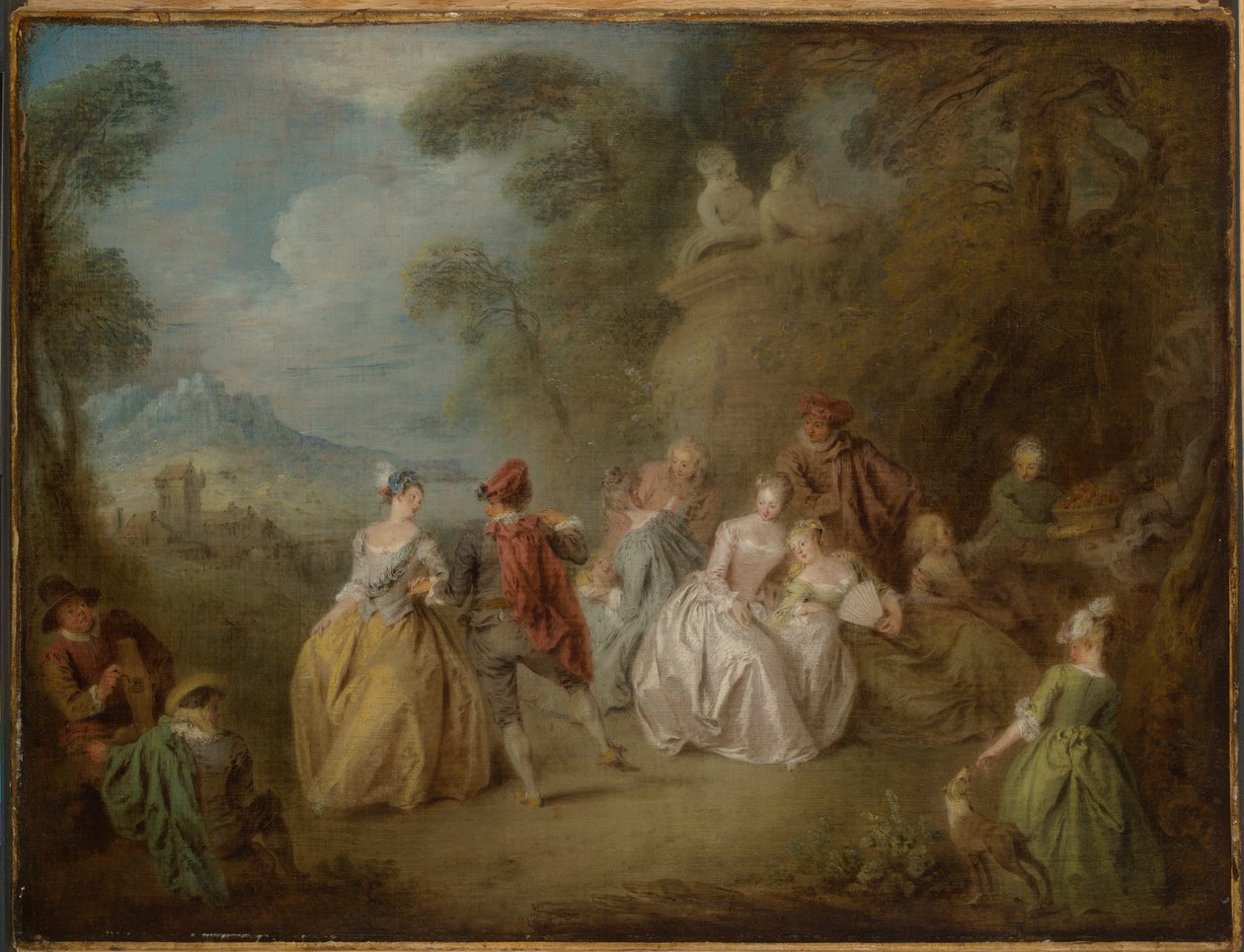 Höfische Szene in einem Park von Jean Baptiste Pater