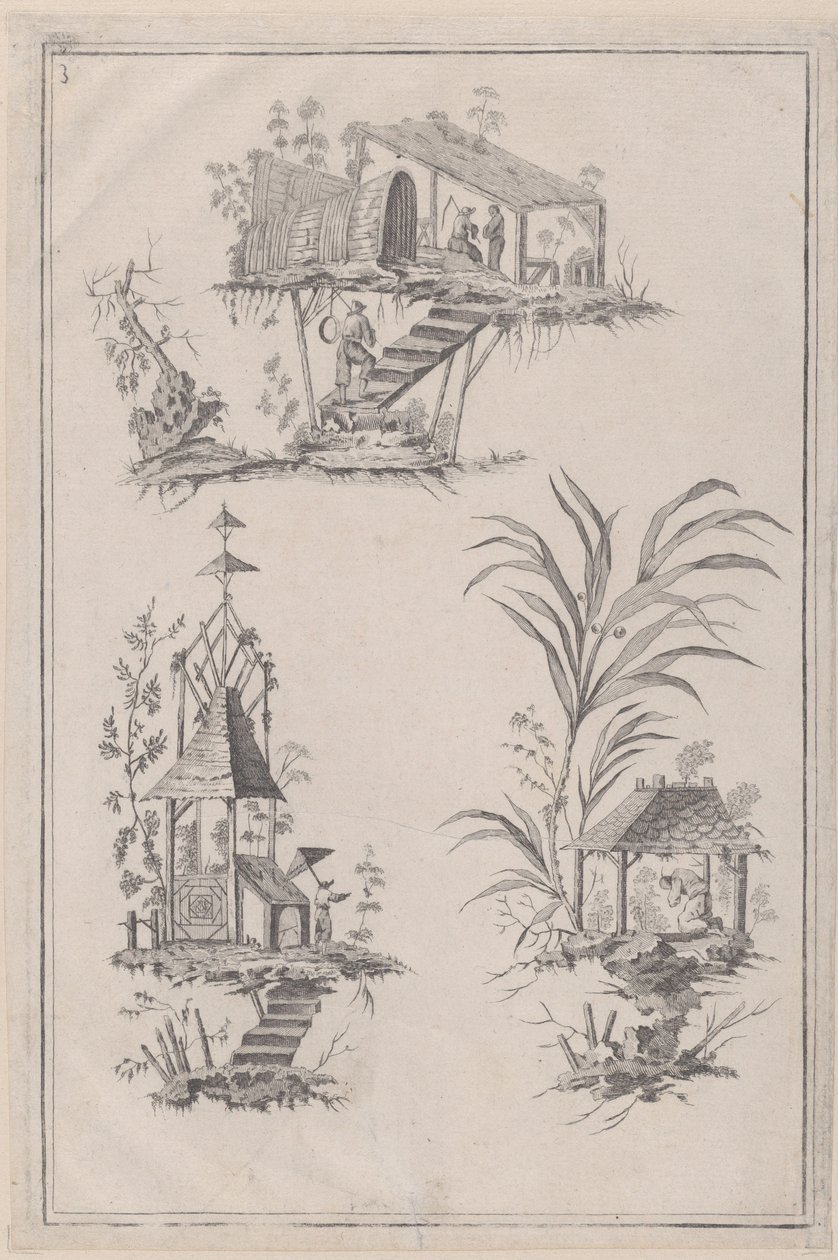 Chinoiserie-Ornamente von Jean Baptiste Pillement
