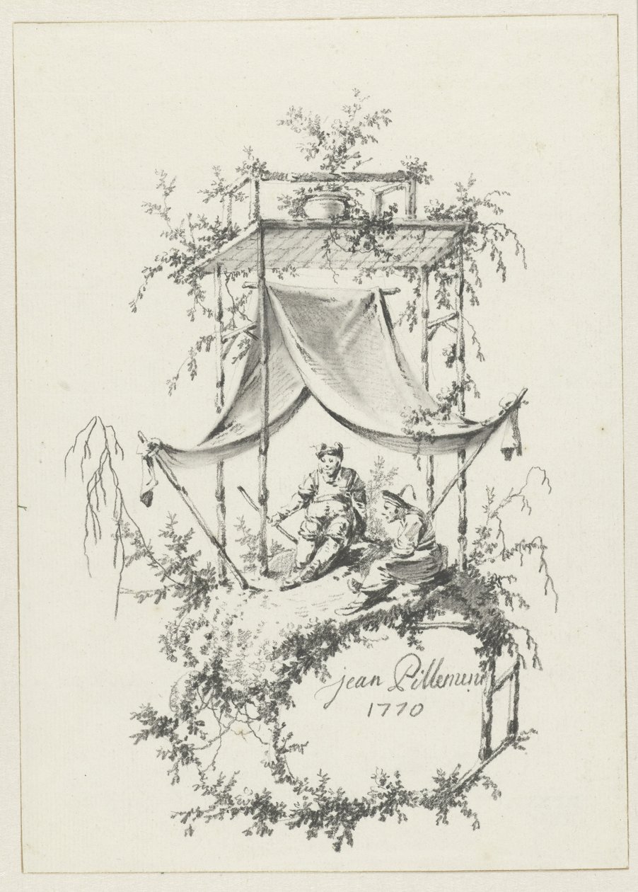 Komposition im Chinoiserie-Stil von Jean Baptiste Pillement