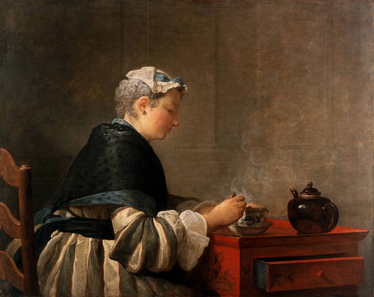 Eine Dame beim Tee, 1735 von Jean Baptiste Simeon Chardin