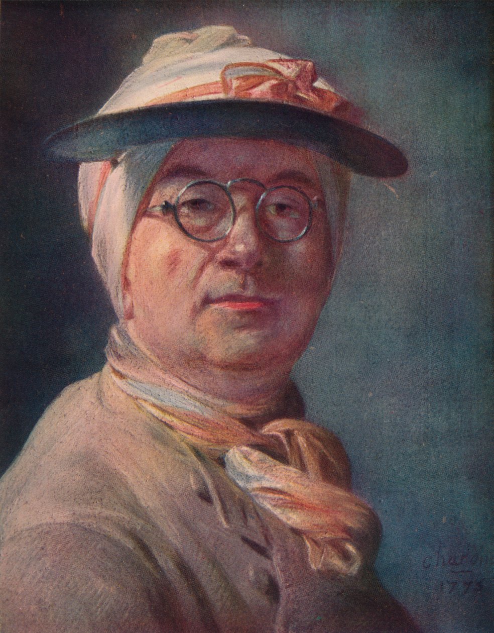 Selbstporträt mit Brille, 1775 von Jean Baptiste Simeon Chardin