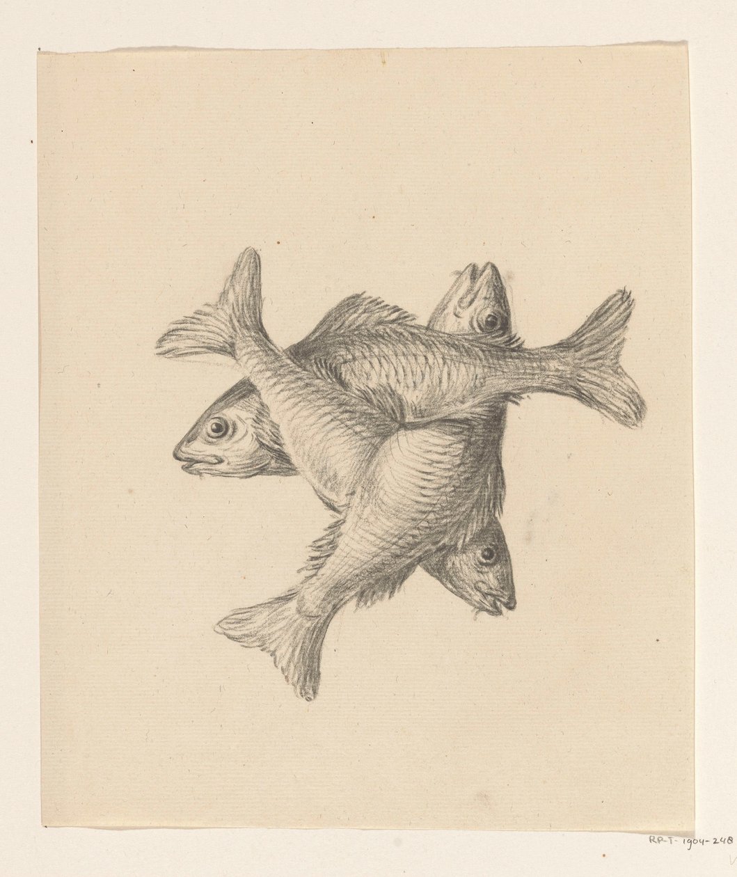 Drei kreuzweise angeordnete Fische von Jean Bernard
