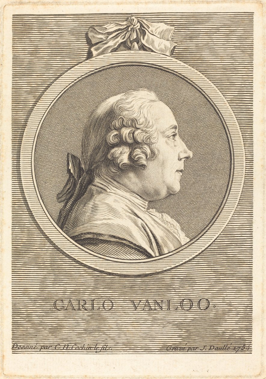 Carle Vanloo von Jean Daullé after Charles Nicolas Cochin II