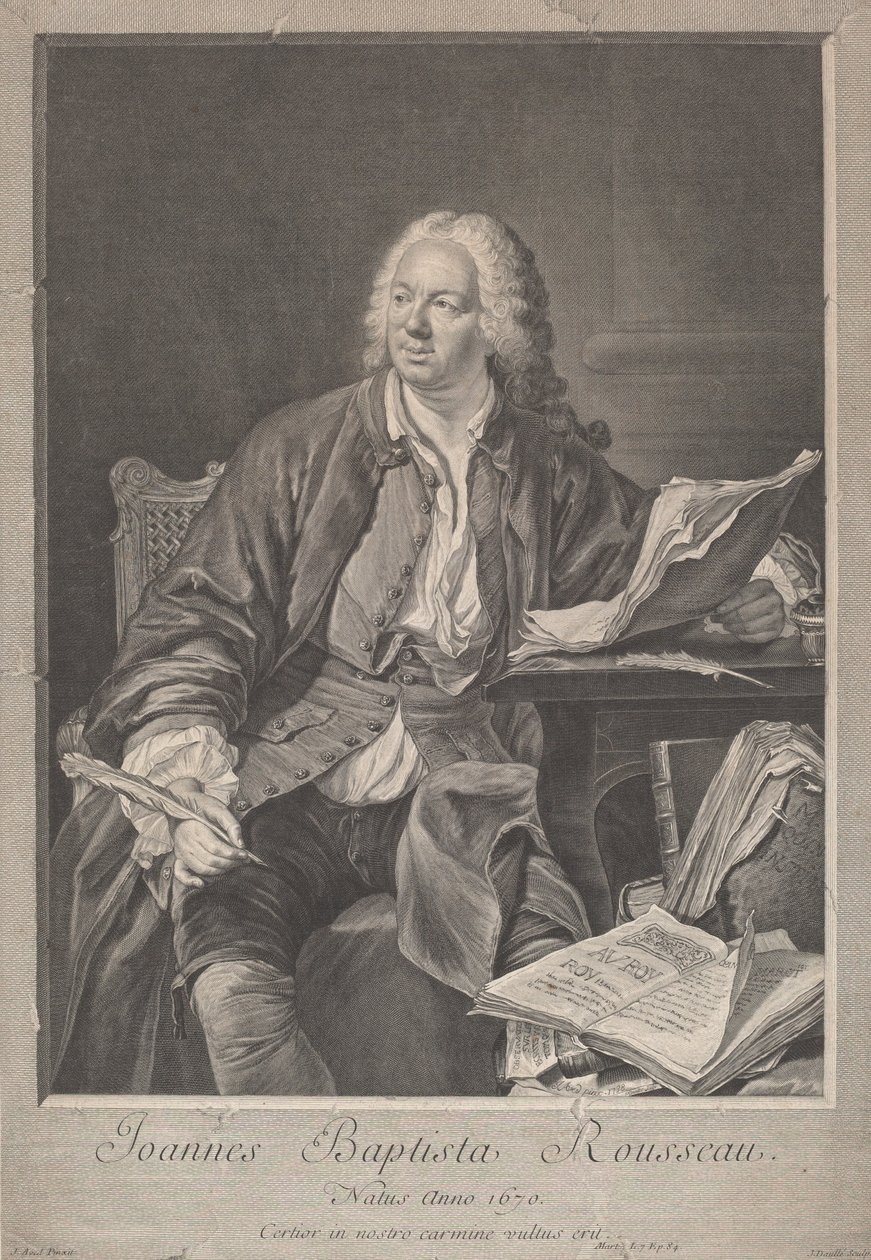 Jean-Baptiste Rousseau von Jean Daullé, after Jacques Andre Joseph Camelot Aved