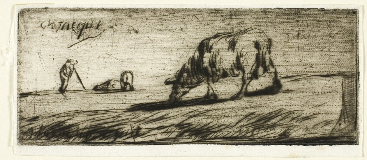 Ein Schaf beim Grasen von Jean Francois Millet