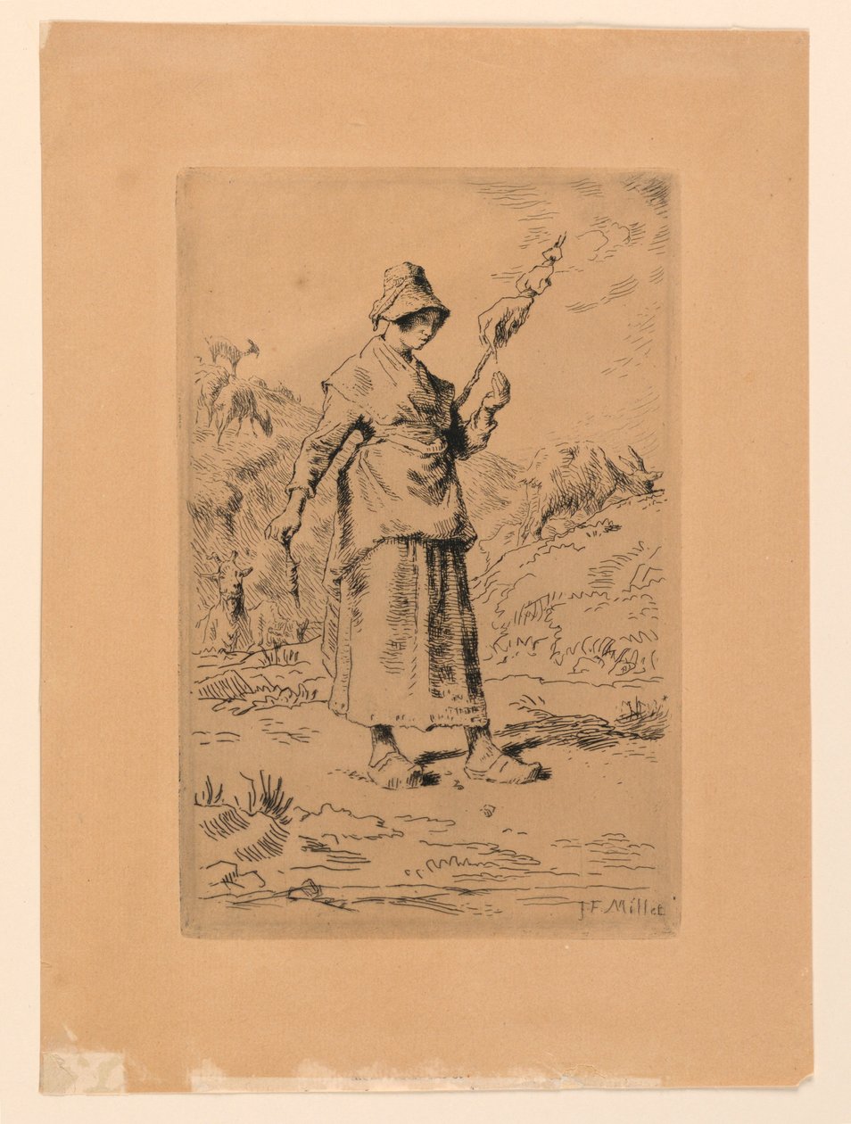 Die Spinnerin von Jean Francois Millet