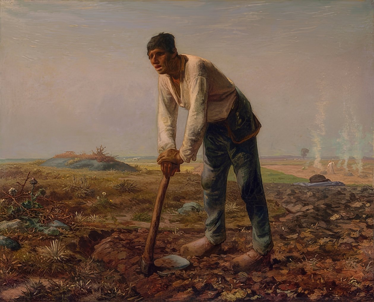 Mann mit einer Hacke von Jean Francois Millet