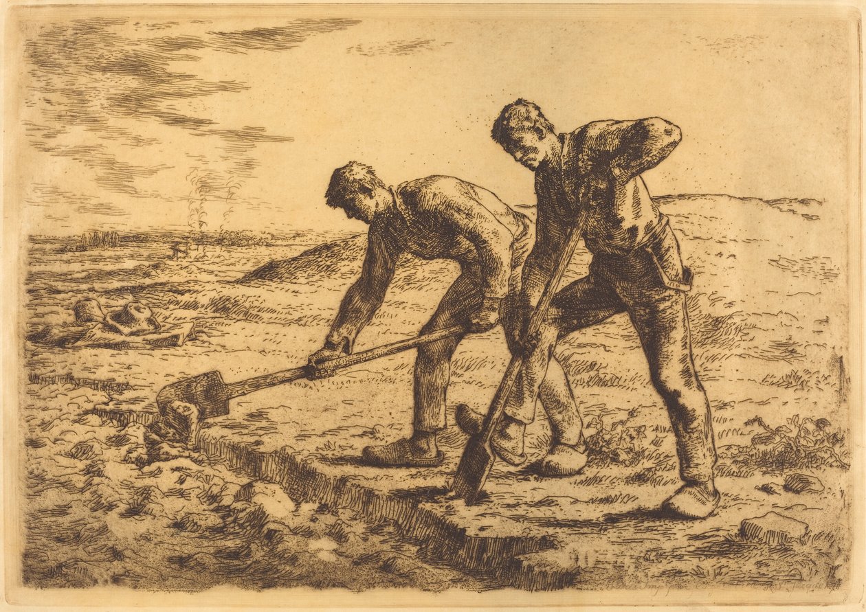 Die Gräber von Jean Francois Millet