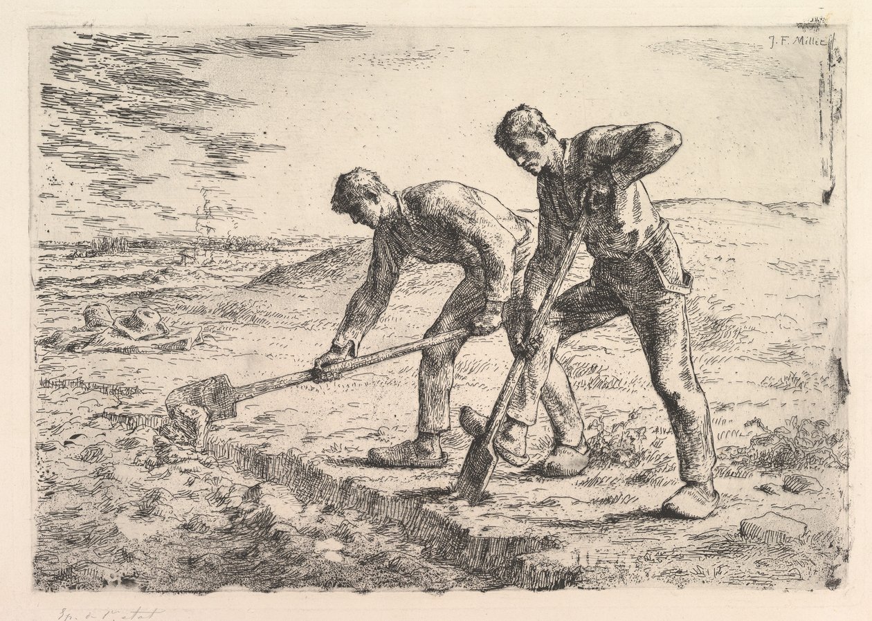 Die Gräber, 1830-75 von Jean Francois Millet