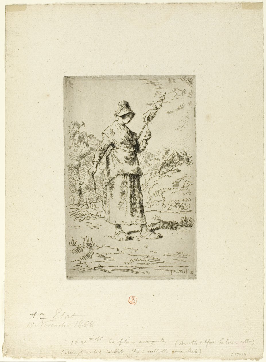 Die Spinnerin von Jean Francois Millet