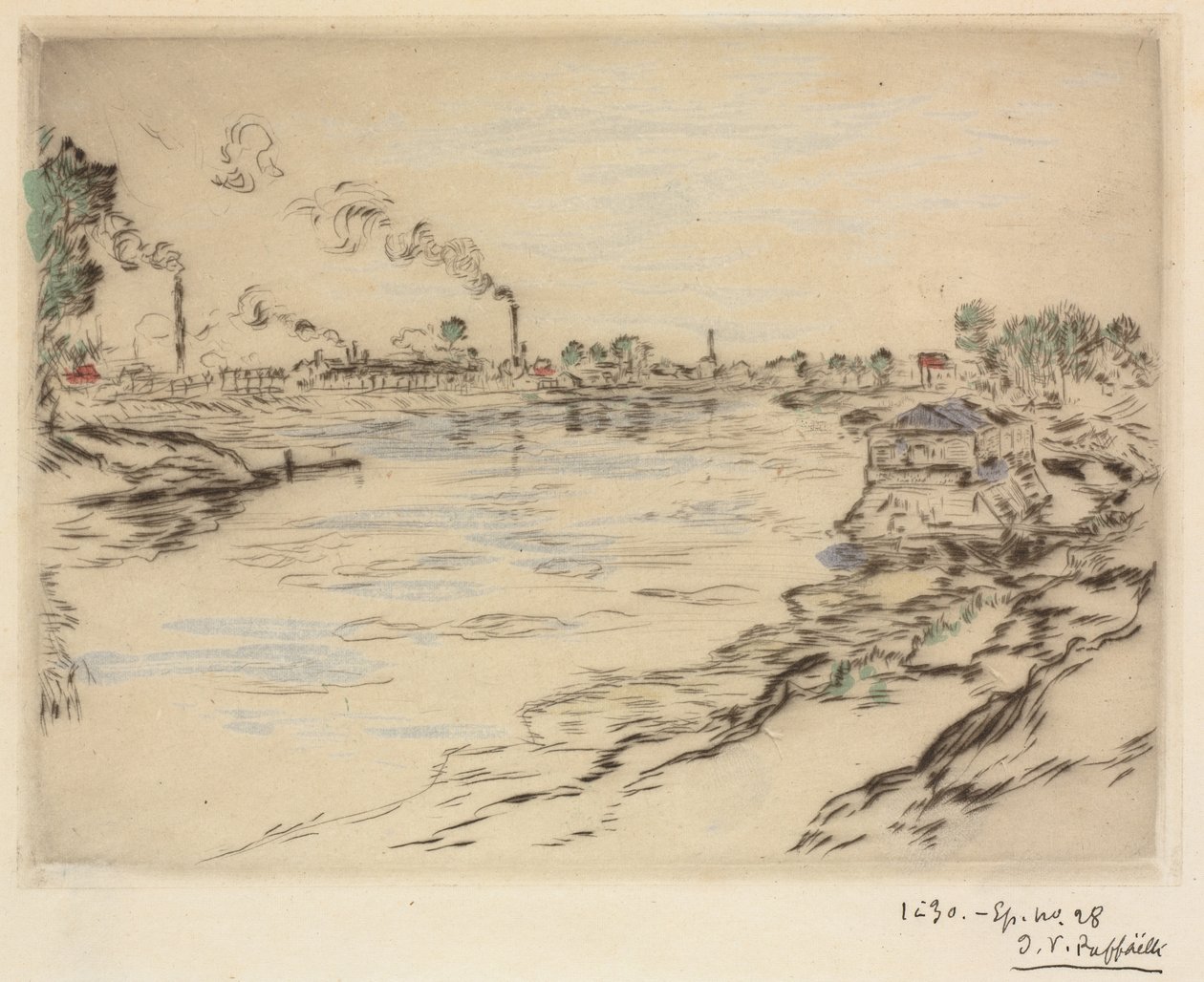 Die Seine, in Asnières, 1894 von Jean Francois Raffaelli