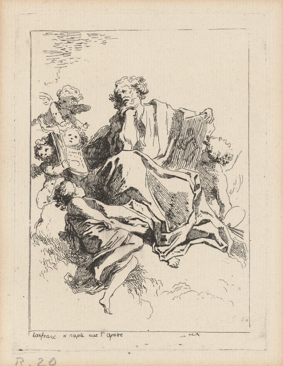 Sankt Lukas von Jean Honoré Fragonard after Giovanni Lanfranco