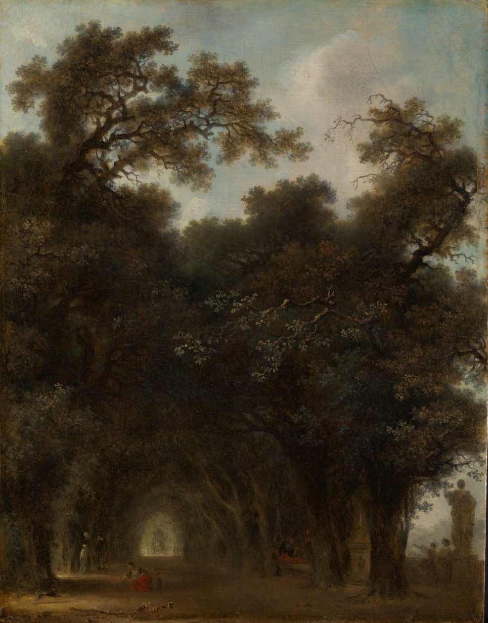 Eine schattige Allee, ca. 1775 von Jean Honore Fragonard