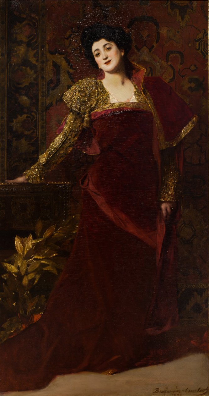 Porträt von Emma Calvé von Jean Joseph Benjamin Constant