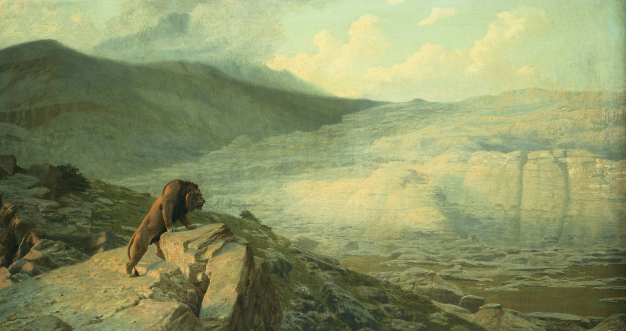 Löwe auf der Wache von Jean Leon Gerome