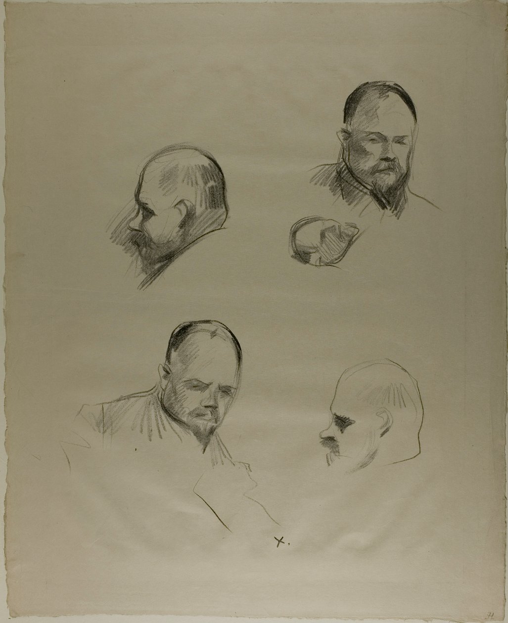Ambroise Vollard, vier Skizzen von Jean Louis Forain
