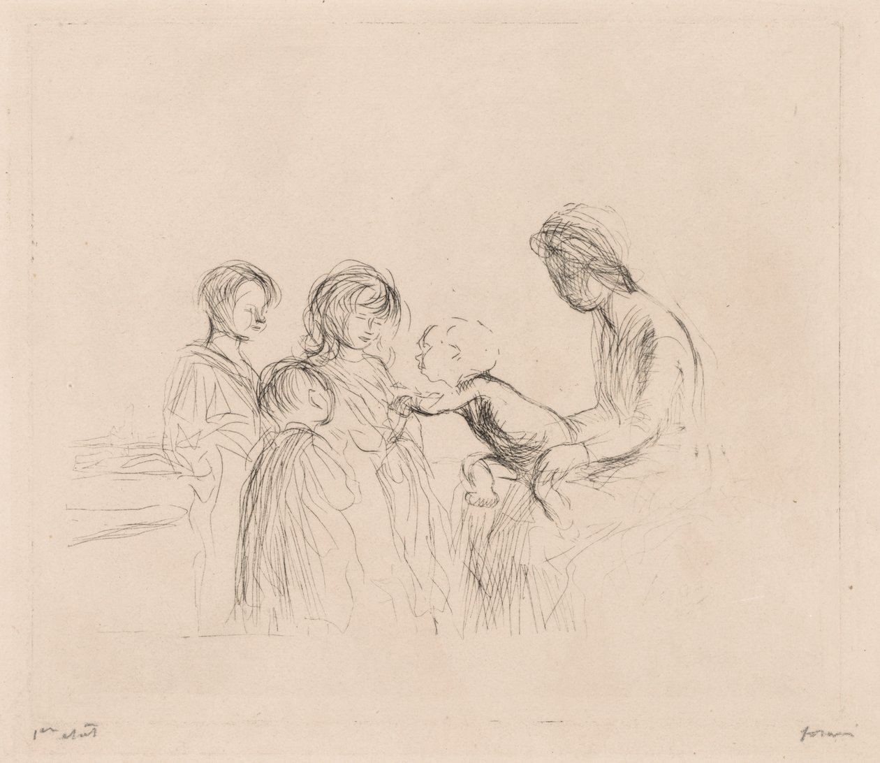 Madonna und Kinder von Jean Louis Forain