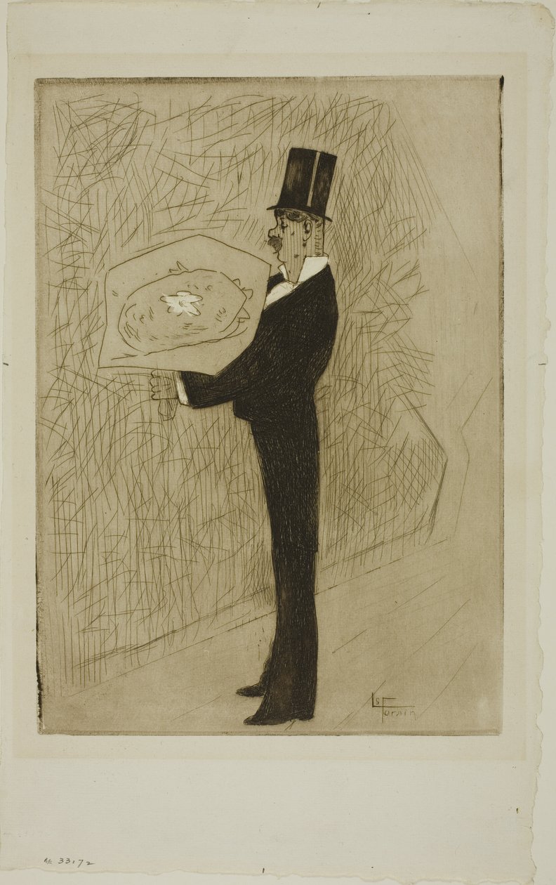 Der Dandy mit einem Blumenstrauß von Jean Louis Forain