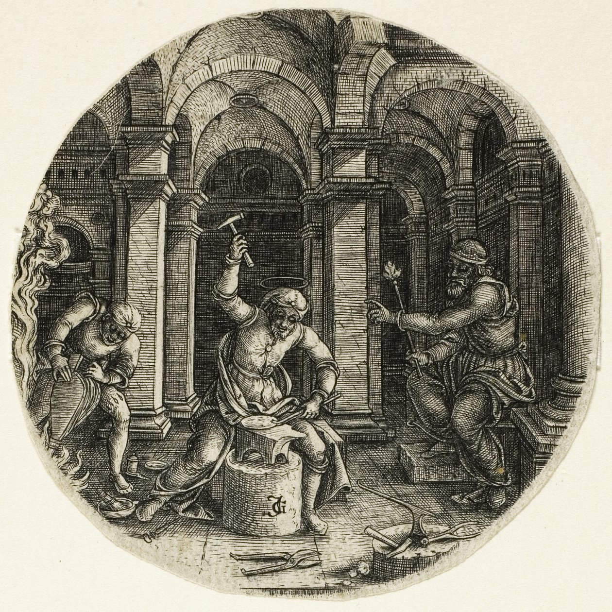 Der heilige Eligius und König Dagobert von Jean de Gourmont