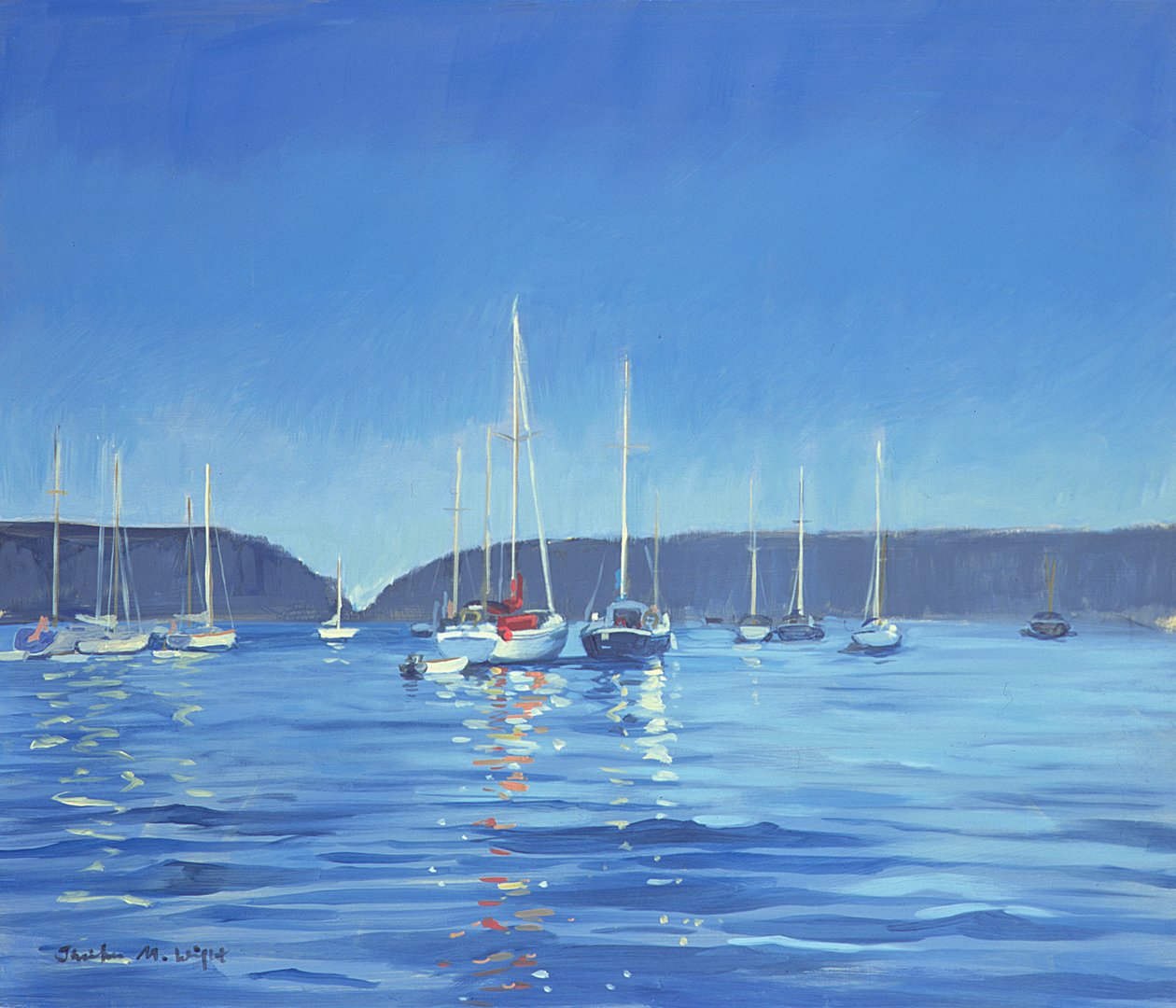 Salcombe - Yachten - Dämmerung von Jennifer Wright