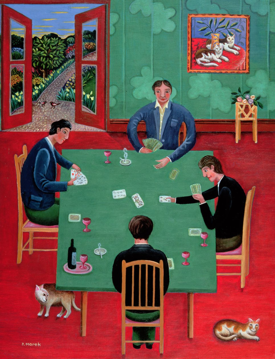 Kartenspielen von Jerzy Marek